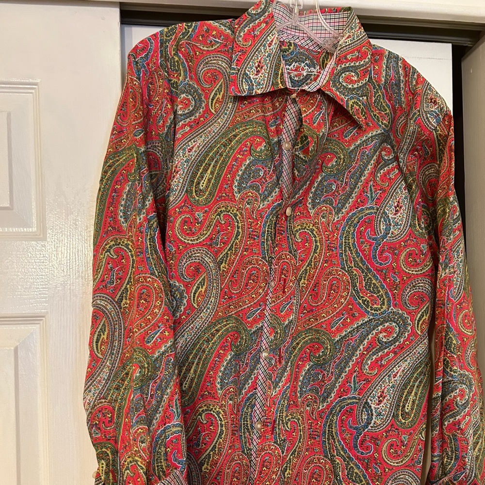 Vintage Robert Graham long sleeve shirt- Large